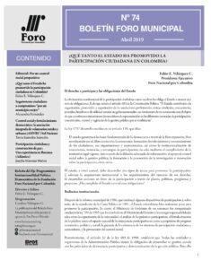 Boletín Foro Municipal #74